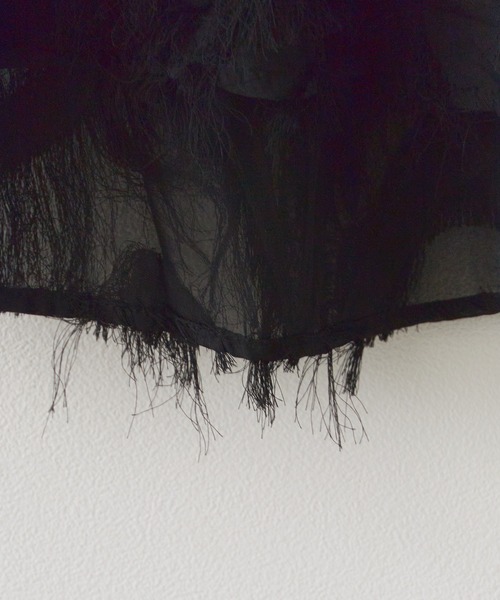 ROOPTOKYO(ループトウキョウ)の「フェザー デザイン シアーシャツ(シャツ/ブラウス・メンズ・ブラック/ホワイト・M/L/XL)」の5枚目の写真