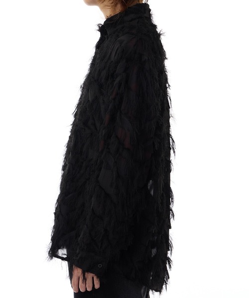 ROOPTOKYO(ループトウキョウ)の「フェザー デザイン シアーシャツ(シャツ/ブラウス・メンズ・ブラック/ホワイト・M/L/XL)」の20枚目の写真