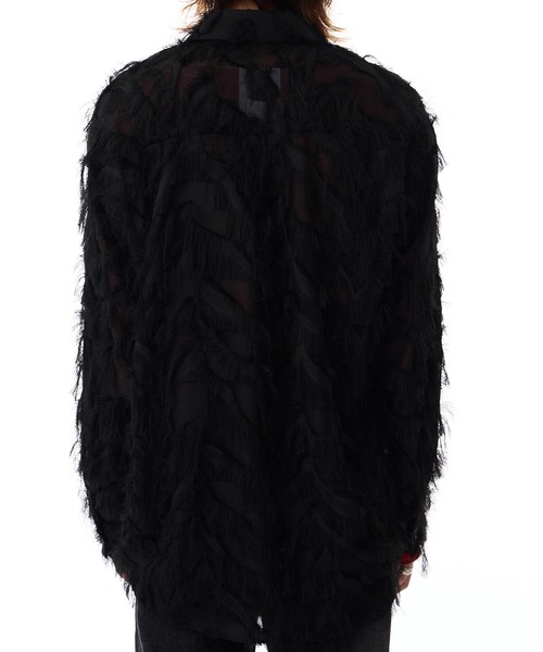 ROOPTOKYO(ループトウキョウ)の「フェザー デザイン シアーシャツ(シャツ/ブラウス・メンズ・ブラック/ホワイト・M/L/XL)」の21枚目の写真