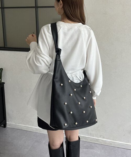 prose verse（プロズヴェール）の「ワンショルダートートバッグ（トートバッグ・レディース・ブラック/ブラック系その他・ﾌﾘ-）」の5枚目の写真