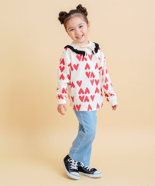 BREEZE（ブリーズ）の「ニット付け衿（付け襟・キッズ・ブラック/アイボリー・MEDIUM/SMALL）」の4枚目の写真