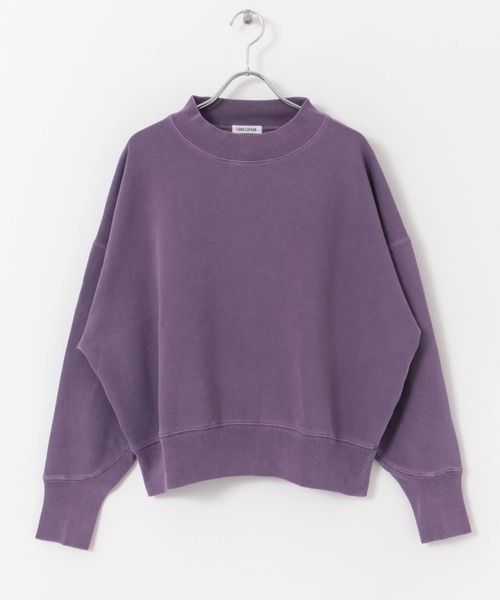 FORK&SPOON（フォークアンドスプーン）の「FORK&SPOON　ピグメントクルーネックスウェット（Tシャツ/カットソー・レディース・パープル/アイボリー/チャコールグレー・1）」の5枚目の写真