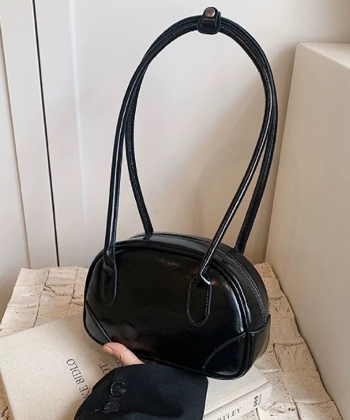 moment+(モーメントプラス)の「ロングハンドルボストンバッグ(ボストンバッグ・レディース・ブラック/シルバー/ブラウン・FREE)」の9枚目の写真