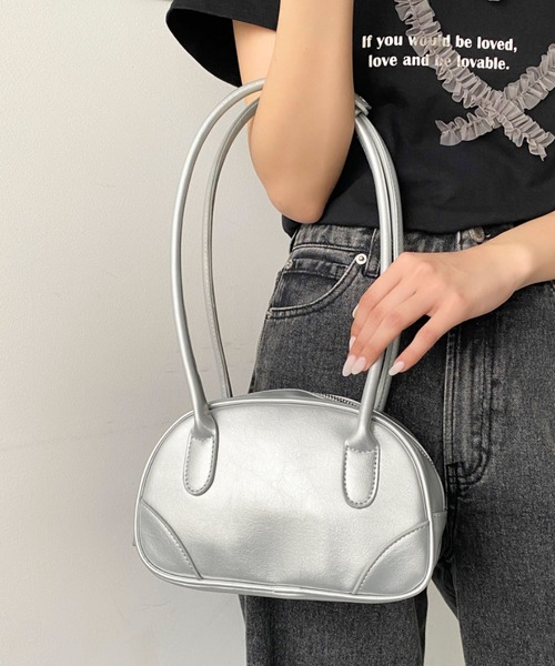 moment+(モーメントプラス)の「ロングハンドルボストンバッグ(ボストンバッグ・レディース・ブラック/シルバー/ブラウン・FREE)」の22枚目の写真