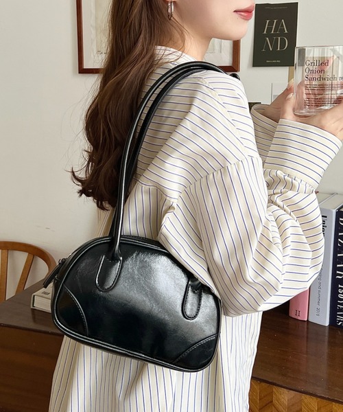 moment+(モーメントプラス)の「ロングハンドルボストンバッグ(ボストンバッグ・レディース・ブラック/シルバー/ブラウン・FREE)」の19枚目の写真