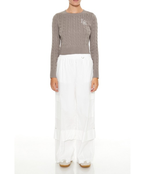 FOREVER 21(フォーエバー トゥエンティーワン)の「ワンポイントニットプルオーバー(ニット/セーター・レディース・グレー・MEDIUM/LARGE/SMALL)」の2枚目の写真