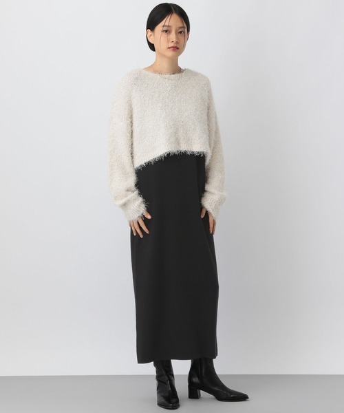 A part by（アパートバイ）の「ラメシャギー2Pセットワンピース（ワンピース・レディース・ブラウン/チャコールグレー/アイボリー・FREE）」の16枚目の写真