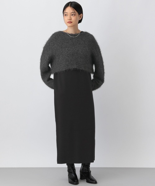 A part by（アパートバイ）の「ラメシャギー2Pセットワンピース（ワンピース・レディース・ブラウン/チャコールグレー/アイボリー・FREE）」の20枚目の写真