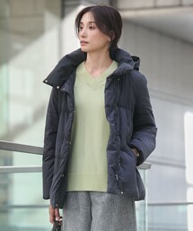 【洗える】ブラッシュドマルチポリ ショート ダウンコート