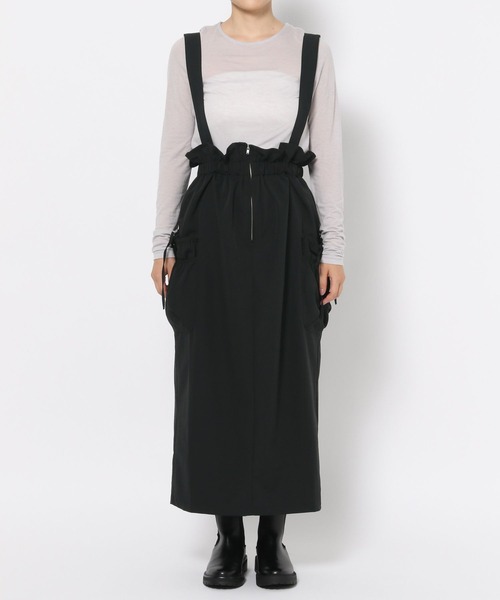 LOWRYS FARM（ローリーズファーム）の「ウエストフリルサスツキスカート 160614（スカート・レディース・ブラック/グレー/ベージュ・FREE）」の4枚目の写真