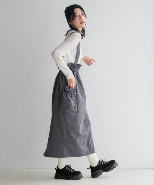 LOWRYS FARM（ローリーズファーム）の「ウエストフリルサスツキスカート 160614（スカート・レディース・ブラック/グレー/ベージュ・FREE）」の22枚目の写真