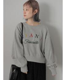 ehka sopo | ロゴ刺繍スウェット(Tシャツ/カットソー)