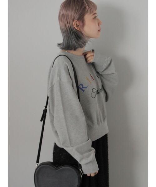 ehka sopo（エヘカソポ）の「ロゴ刺繍スウェット（Tシャツ/カットソー・レディース・グリーン/ネイビー/グレー・F）」の8枚目の写真