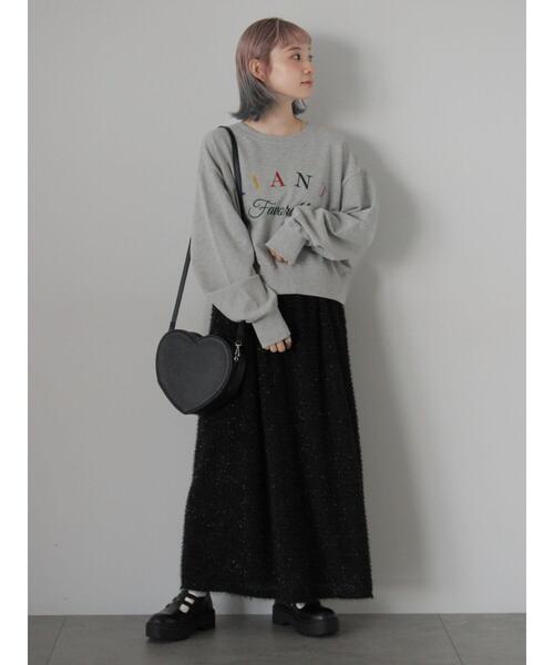 ehka sopo（エヘカソポ）の「ロゴ刺繍スウェット（Tシャツ/カットソー・レディース・グリーン/ネイビー/グレー・F）」の10枚目の写真