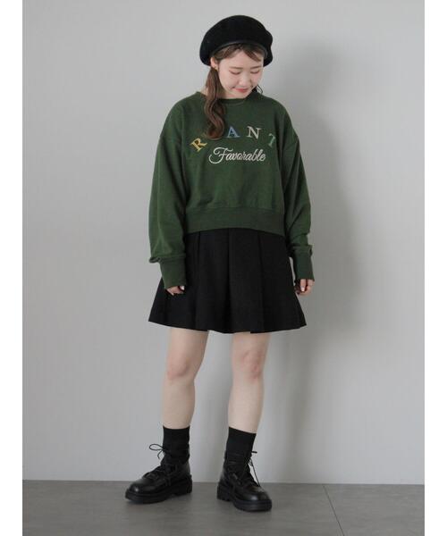 ehka sopo（エヘカソポ）の「ロゴ刺繍スウェット（Tシャツ/カットソー・レディース・グリーン/ネイビー/グレー・F）」の20枚目の写真