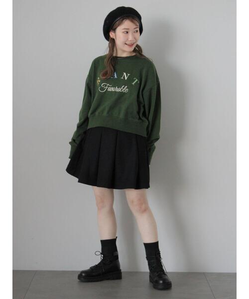 ehka sopo（エヘカソポ）の「ロゴ刺繍スウェット（Tシャツ/カットソー・レディース・グリーン/ネイビー/グレー・F）」の21枚目の写真