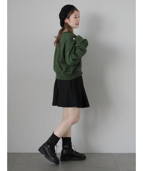 ehka sopo（エヘカソポ）の「ロゴ刺繍スウェット（Tシャツ/カットソー・レディース・グリーン/ネイビー/グレー・F）」の22枚目の写真