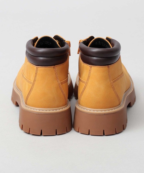 glabella（グラベラ）の「厚底 スタイルアップ ショート ワークブーツ（サイドジップ仕様・インヒール入り）（ブーツ・メンズ・ブラック/キャメル・M/S/L）」の17枚目の写真