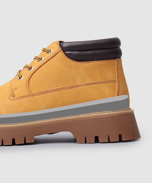 glabella（グラベラ）の「厚底 スタイルアップ ショート ワークブーツ（サイドジップ仕様・インヒール入り）（ブーツ・メンズ・ブラック/キャメル・M/S/L）」の15枚目の写真