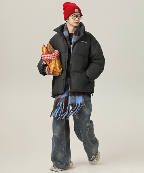 Ressaca(レサーカ)の「オーバーサイズワンポイントロゴダウンジャケット(ダウンジャケット/コート・メンズ・ブラック/カーキ/オフホワイト・M/L/XL)」の13枚目の写真