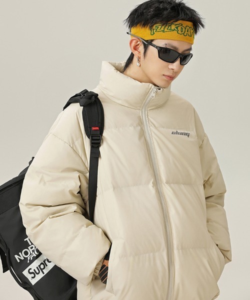 Ressaca(レサーカ)の「オーバーサイズワンポイントロゴダウンジャケット(ダウンジャケット/コート・メンズ・ブラック/カーキ/オフホワイト・M/L/XL)」の7枚目の写真