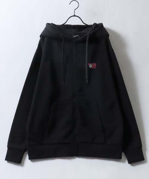 SITRY(シトリー)の「Ghost Sweat Hoodie/ゴースト オーバーサイズ 裏起毛 ワンポイント刺繍 バックプリント フルジップパーカー スウェット レディース メンズ(パーカー・メンズ・ホワイト/ブラック・M/L)」の5枚目の写真