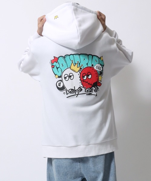 SITRY(シトリー)の「Ghost Sweat Hoodie/ゴースト オーバーサイズ 裏起毛 ワンポイント刺繍 バックプリント フルジップパーカー スウェット レディース メンズ(パーカー・メンズ・ホワイト/ブラック・M/L)」の19枚目の写真