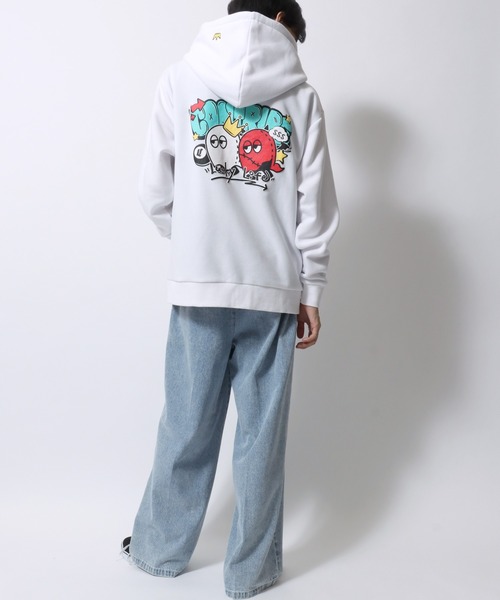 SITRY(シトリー)の「Ghost Sweat Hoodie/ゴースト オーバーサイズ 裏起毛 ワンポイント刺繍 バックプリント フルジップパーカー スウェット レディース メンズ(パーカー・メンズ・ホワイト/ブラック・M/L)」の20枚目の写真