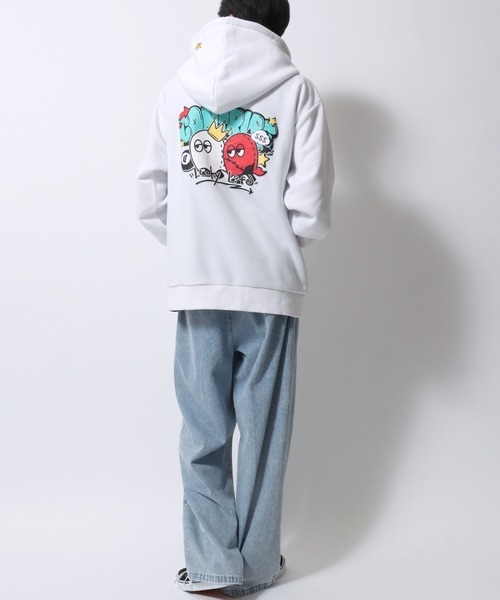 SITRY(シトリー)の「Ghost Sweat Hoodie/ゴースト オーバーサイズ 裏起毛 ワンポイント刺繍 バックプリント フルジップパーカー スウェット レディース メンズ(パーカー・メンズ・ホワイト/ブラック・M/L)」の21枚目の写真