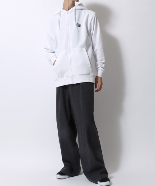 SITRY(シトリー)の「Ghost Sweat Hoodie/ゴースト オーバーサイズ 裏起毛 ワンポイント刺繍 バックプリント フルジップパーカー スウェット レディース メンズ(パーカー・メンズ・ホワイト/ブラック・M/L)」の18枚目の写真