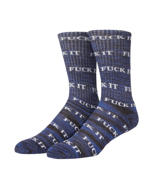 Calzini HUF Fuck It – Colore Nero, 90% Cotone, 9% Poliestere, 1% Elastan
