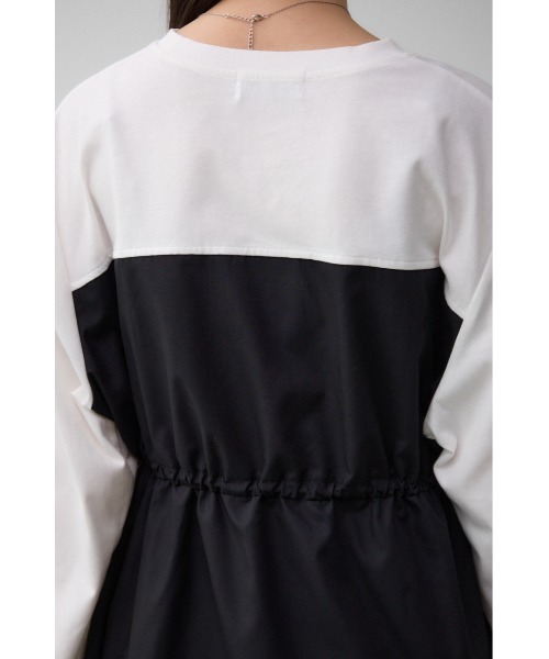 AZUL by moussy(アズールバイマウジー)の「ビスチェドッキングトップス(Tシャツ/カットソー・レディース・ブラック/カーキ/チャコールグレー・FREE)」の11枚目の写真