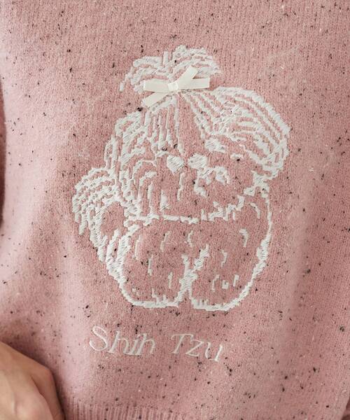 MAJESTIC LEGON(マジェスティックレゴン)の「SZKコラボ ミックスニット(ニット/セーター・レディース・アイボリー/ピンク/ブラウン・MEDIUM)」の12枚目の写真