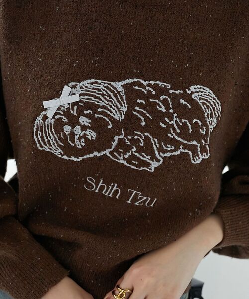 MAJESTIC LEGON(マジェスティックレゴン)の「SZKコラボ ミックスニット(ニット/セーター・レディース・アイボリー/ピンク/ブラウン・MEDIUM)」の19枚目の写真