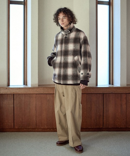 POLO CHAMPS 別注】ロゴ刺繍ヘビーツイルワイドバギーパンツ