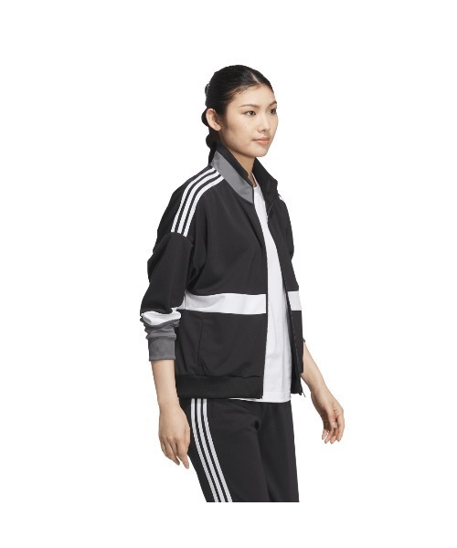 adidas（アディダス）の「アディダス adidas W TEAM トラックトップ（ジャージ・レディース・ネイビー/ブラック・S/M/L/XL）」の4枚目の写真