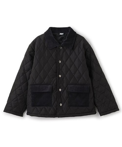 and D. petit main（アンドディープティマイン）の「キルトジャケット（ブルゾン・キッズ・ブラック/ダークグリーン/ベージュ/ネイビー・130cm/150cm/140cm/100cm/110cm/120cm）」の2枚目の写真