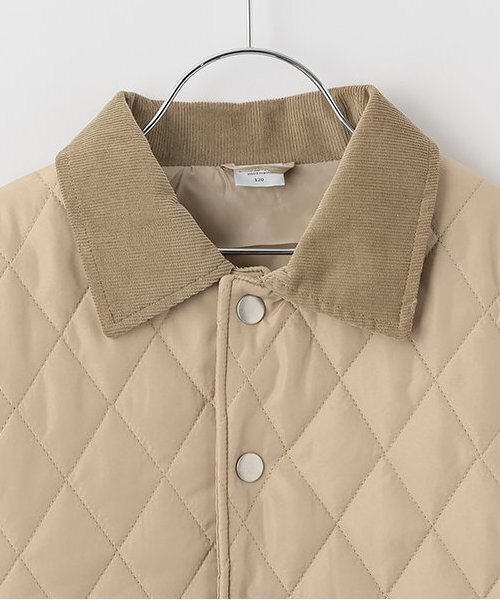 and D. petit main（アンドディープティマイン）の「キルトジャケット（ブルゾン・キッズ・ブラック/ダークグリーン/ベージュ/ネイビー・130cm/150cm/140cm/100cm/110cm/120cm）」の6枚目の写真