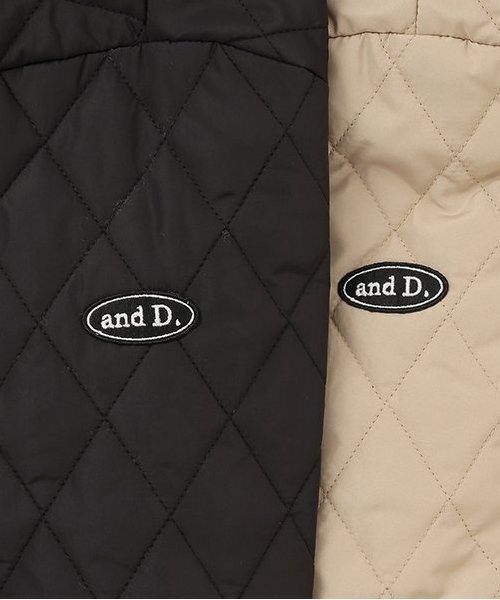 and D. petit main（アンドディープティマイン）の「キルトジャケット（ブルゾン・キッズ・ブラック/ダークグリーン/ベージュ/ネイビー・130cm/150cm/140cm/100cm/110cm/120cm）」の7枚目の写真