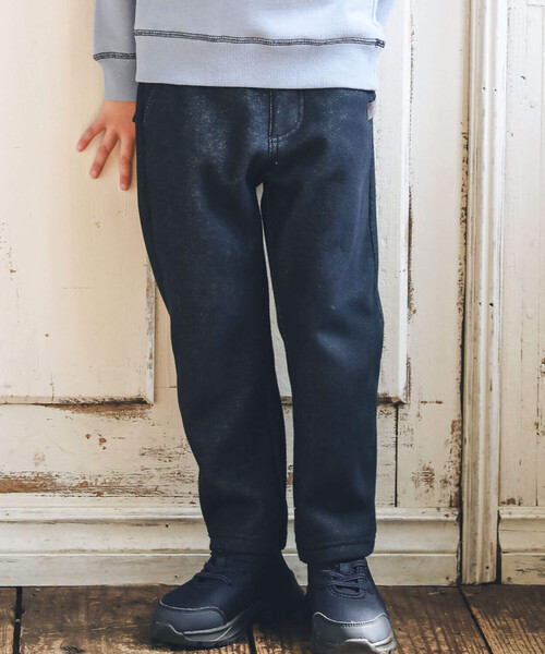 【セール】裏起毛デニムムートンジャージフラップポケットロングパンツ(80~160cm)（デニムパンツ）｜BeBe（ベベ）