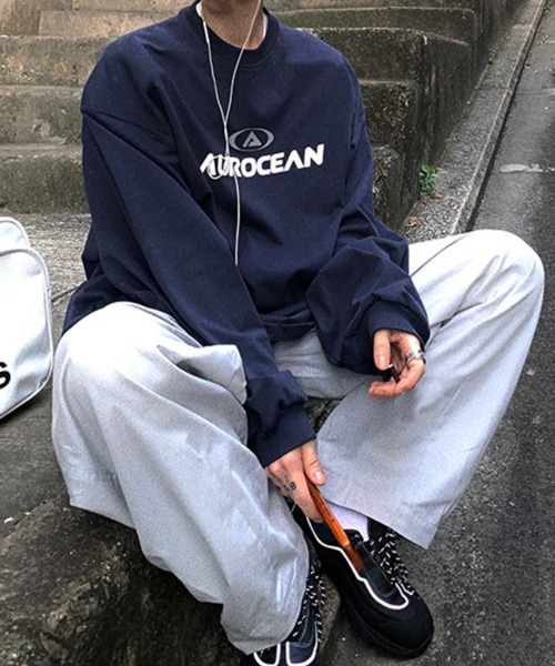 NOWLE(ノウル)の「【NOWLE】フロント プリント スポーツミックス プルオーバー(スウェット・メンズ・ネイビー・X-LARGE/LARGE/MEDIUM)」の2枚目の写真