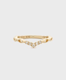 セール】【Pocket Ring】K10ダイヤモンドピンキーリング（リング