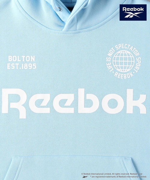 Right-on（ライトオン）の「【Reebok】レイヤードパーカー（パーカー・レディース・グリーン/ブラック/サックスブルー・L/XL/S/M）」の5枚目の写真