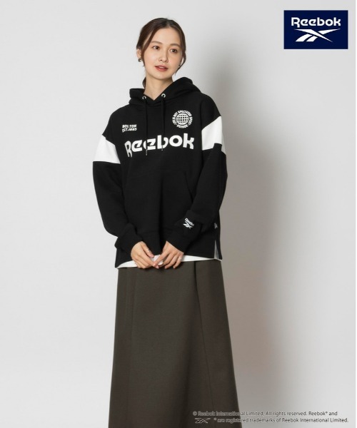 Right-on（ライトオン）の「【Reebok】レイヤードパーカー（パーカー・レディース・グリーン/ブラック/サックスブルー・L/XL/S/M）」の20枚目の写真