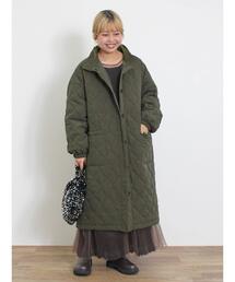 Samansa Mos2 | キルトリブスタンドカラーコート(その他アウター)