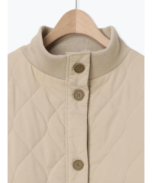 Samansa Mos2（サマンサ モスモス）の「キルトリブスタンドカラーコート（その他アウター・レディース・ネイビー/カーキ/ベージュ・F）」の8枚目の写真