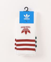 adidas（アディダス）の「adidas アディダス U MID CUT CREW SOCKS ソックス JI9471 WHT/RUB/INK/GRN（ソックス/靴下）」