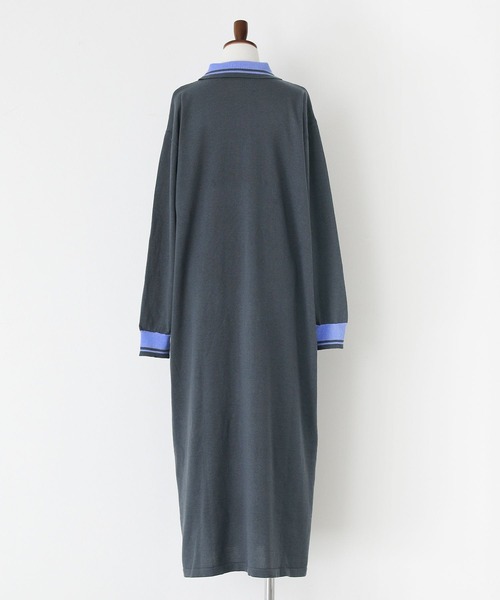 n'OrLABEL（ノアールレーベル）の「『配色ラインポロニットワンピース』（ワンピース・レディース・チャコール/ベージュ・1/2）」の14枚目の写真