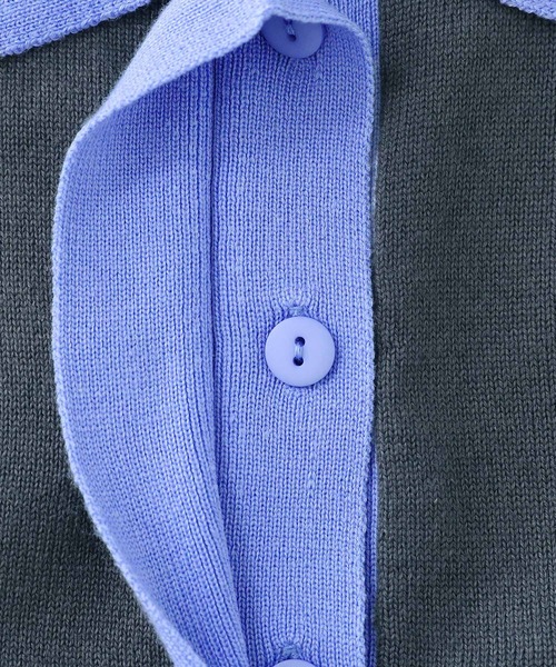 n'OrLABEL（ノアールレーベル）の「『配色ラインポロニットワンピース』（ワンピース・レディース・チャコール/ベージュ・1/2）」の9枚目の写真