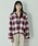 Alia�i�A���A�j�́ucheck ribon open shirt�i�V���c/�u���E�X�j�v�b���b�h